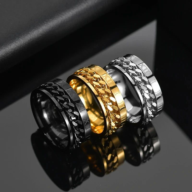 Steampunk Ring With Roman Numerals elegant
