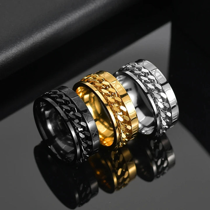 Steampunk Ring With Roman Numerals elegant