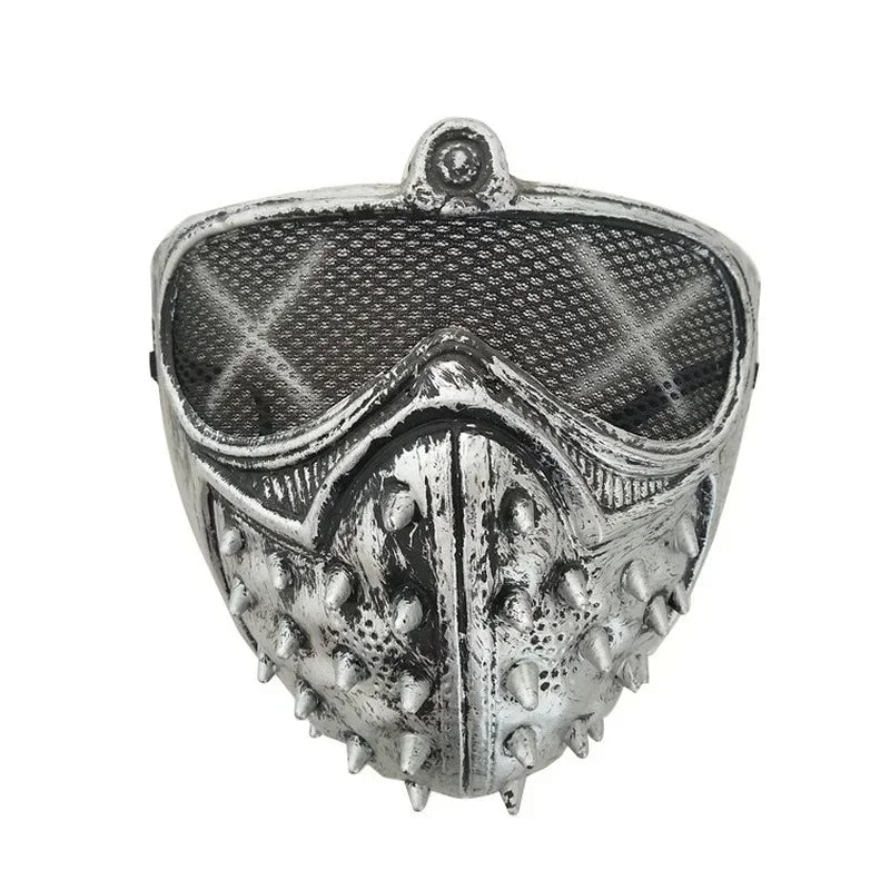 Steampunk Rivet Mask silver