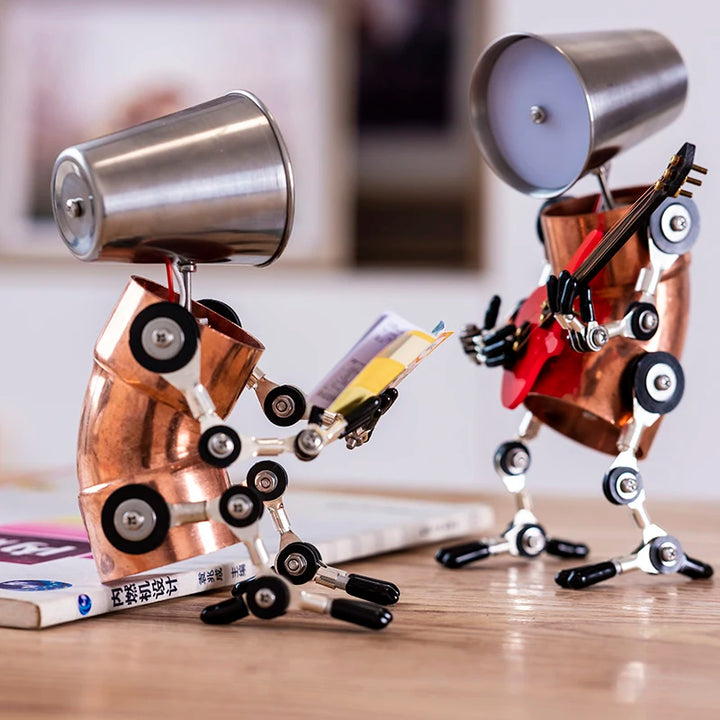 Steampunk Robot Table Lamp Creative tendance