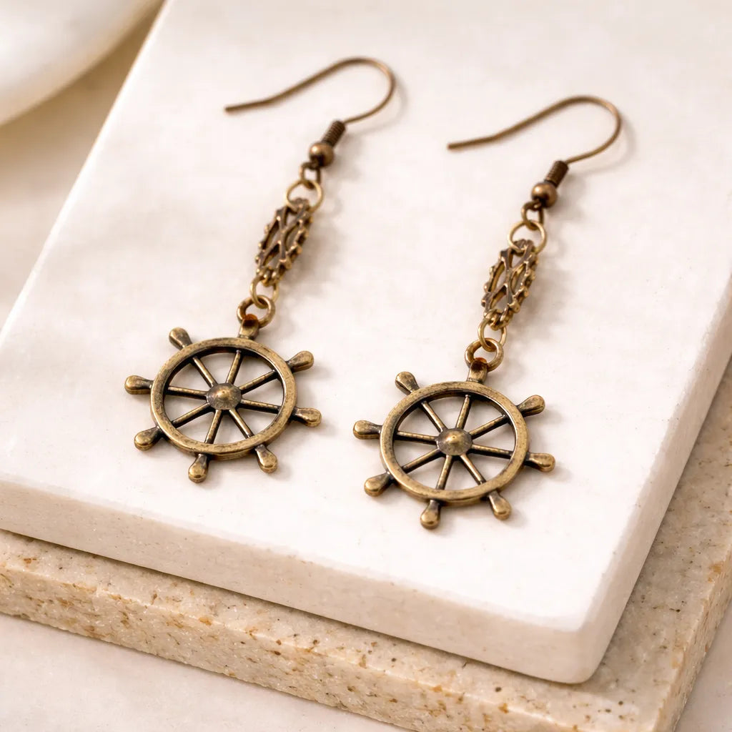 Steampunk Rudder Earrings