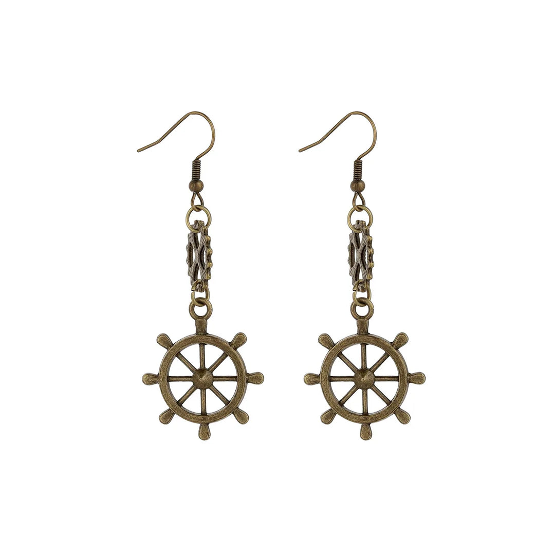 Steampunk Rudder Earrings Stylish