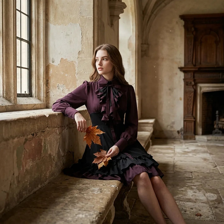 Steampunk Ruffled Dress