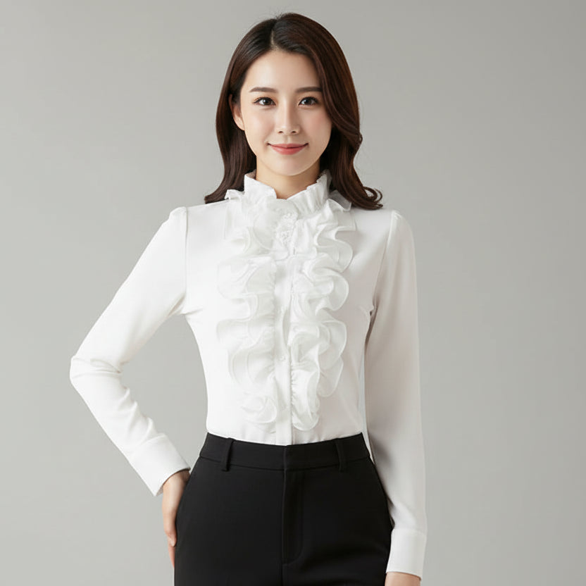Steampunk Ruffled Shirt Bodysuit