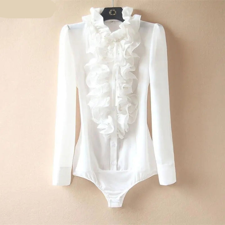 Steampunk Ruffled Shirt Bodysuit chic
