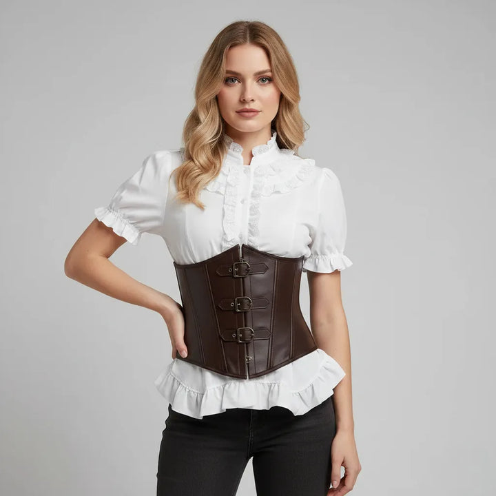 Steampunk Ruffled Short-Sleeved Shirt