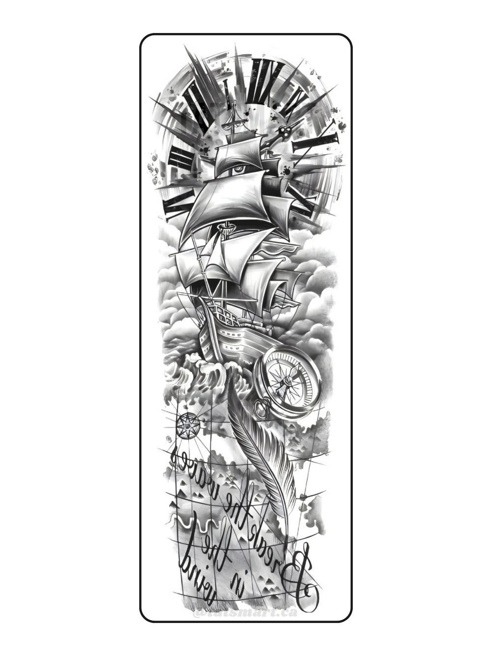 Steampunk Sailboat Tattoo Man chic
