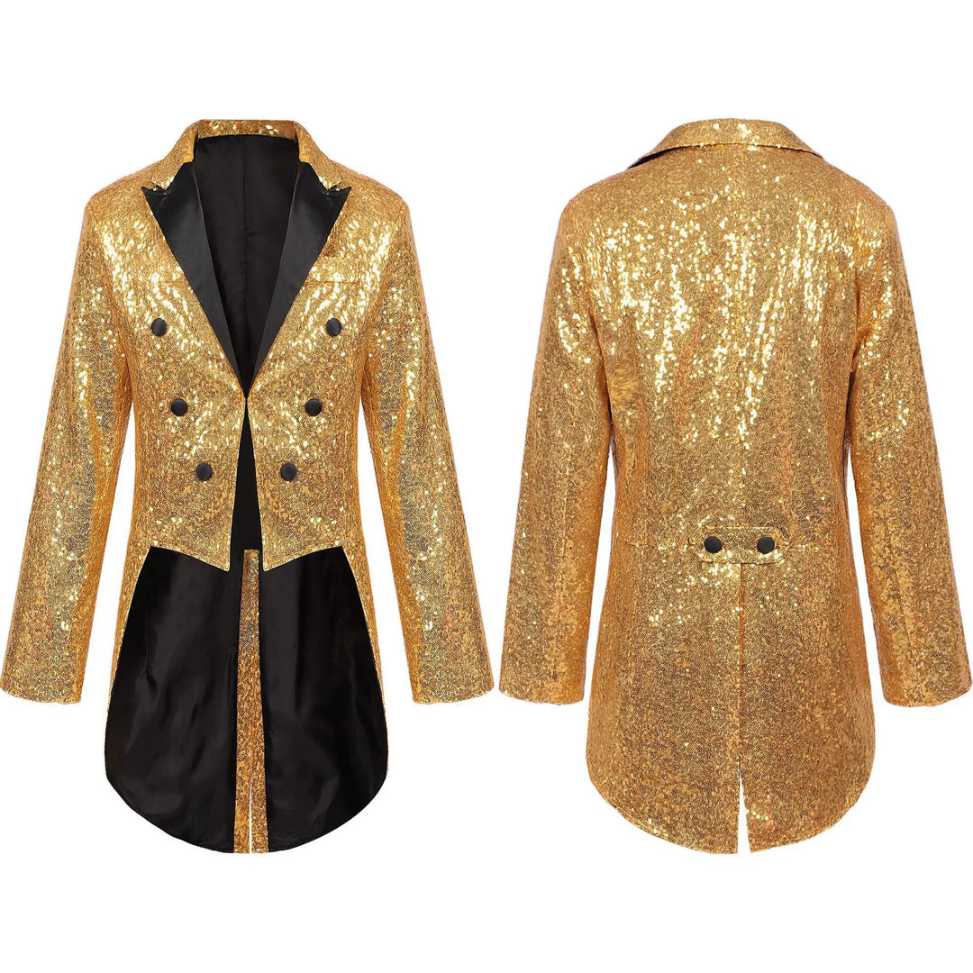Steampunk Sequined Coat Gold