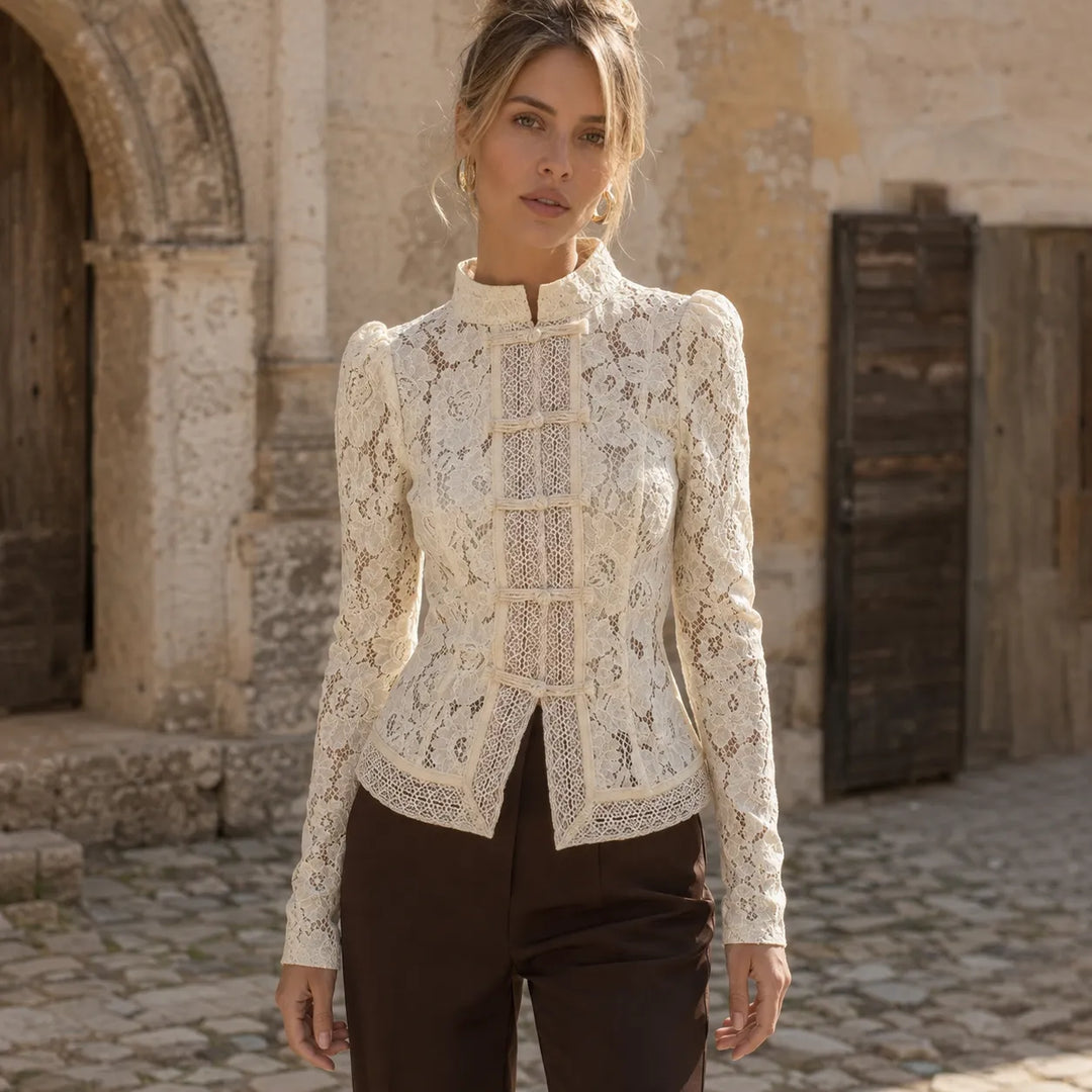 Steampunk Sheer Lace Shirt