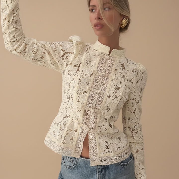 Steampunk Sheer Lace Shirt