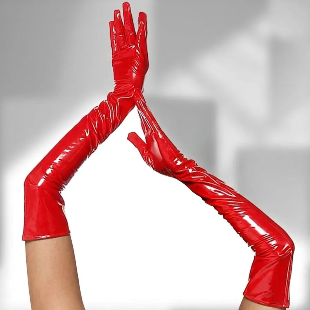 Steampunk Shiny Long Gloves