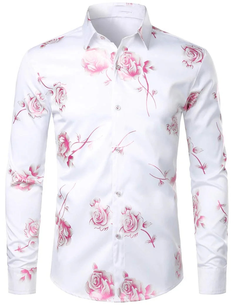 Steampunk Shirt Golden Roses – elegant design