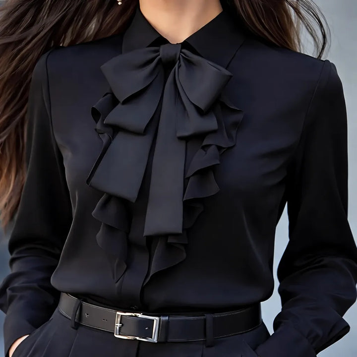 Steampunk Shirt Ruffled with Bow