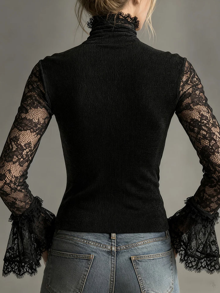Steampunk Shirt With Flared Lace Sleeves dramatic