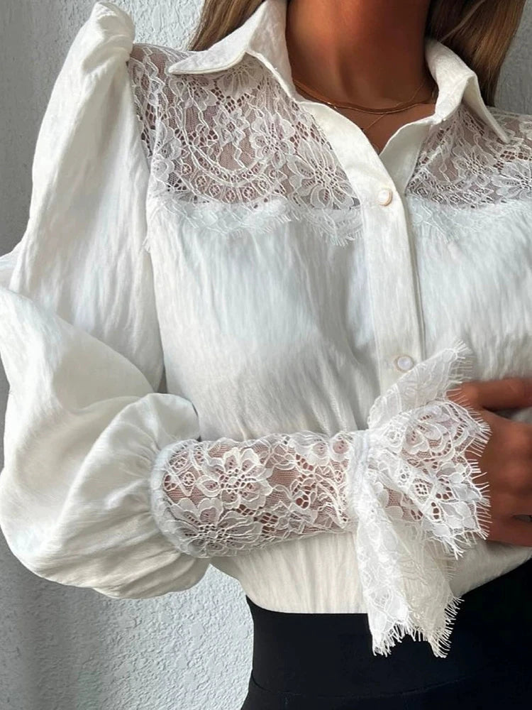 Steampunk Shirt With Lace Sleeves fashionable