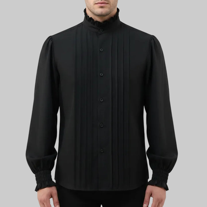 Steampunk Shirt with Stand-up Collar
