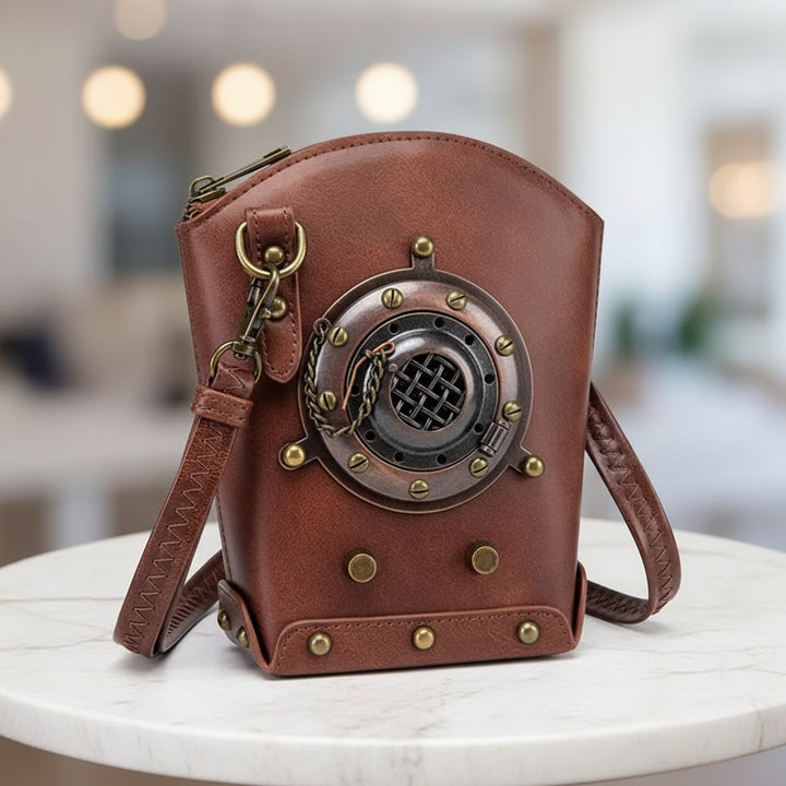 Steampunk Shoulder Bag With Adjustable Strap