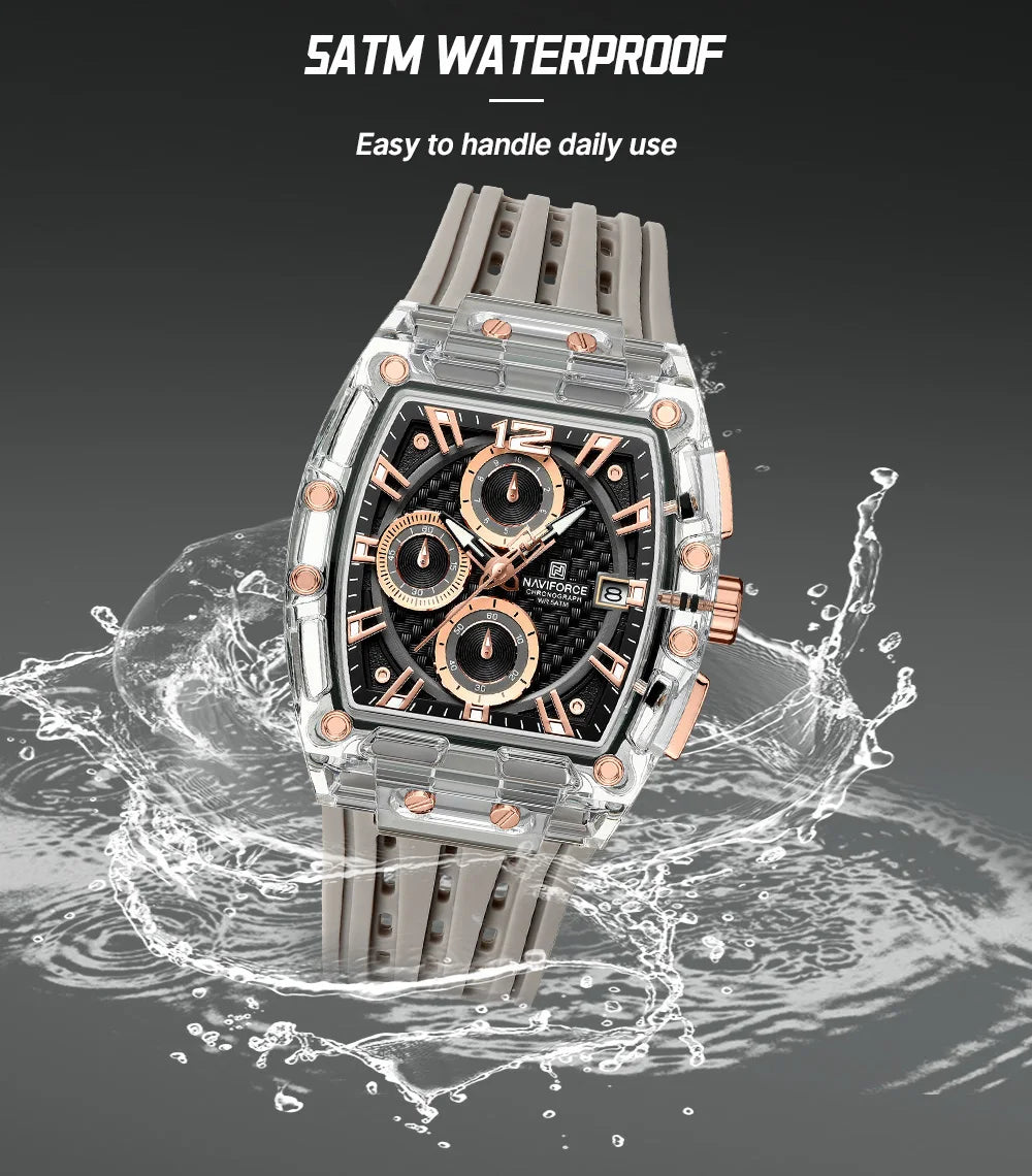 Steampunk Silicone Wristwatch durable