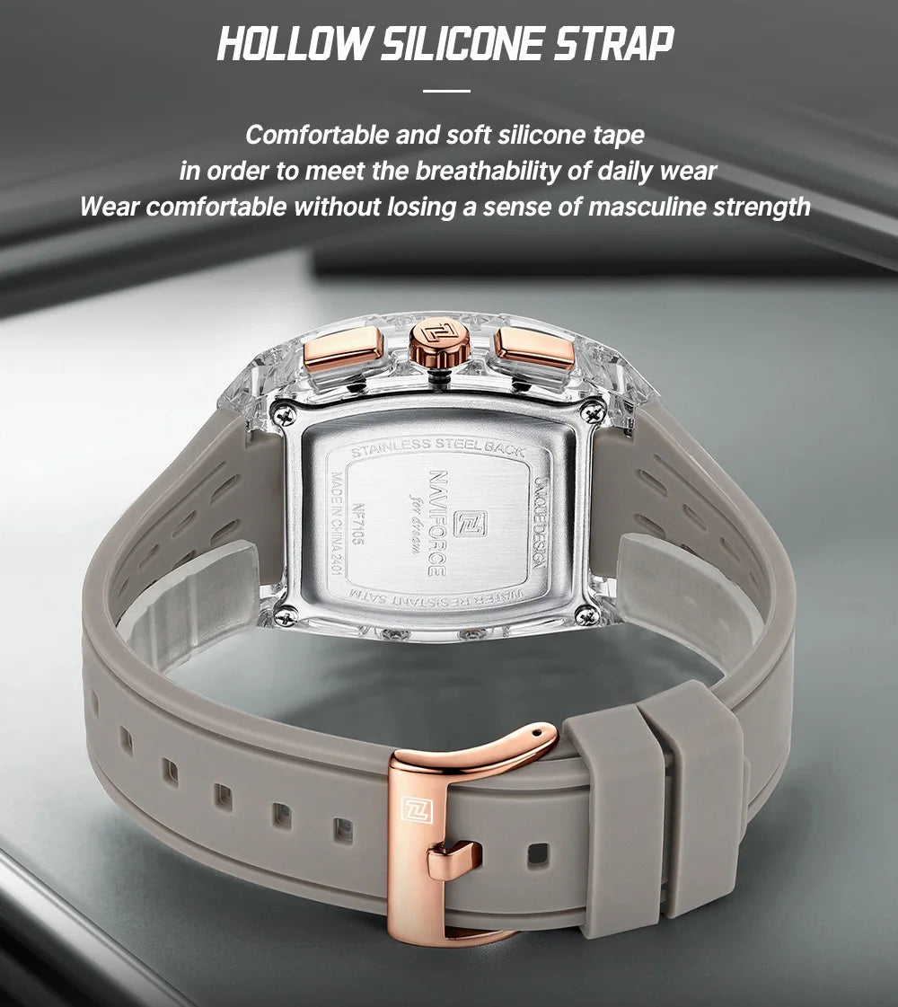 Steampunk Silicone Wristwatch lightweight