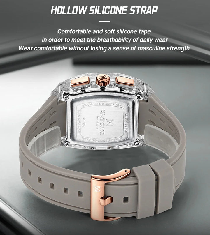 Steampunk Silicone Wristwatch lightweight
