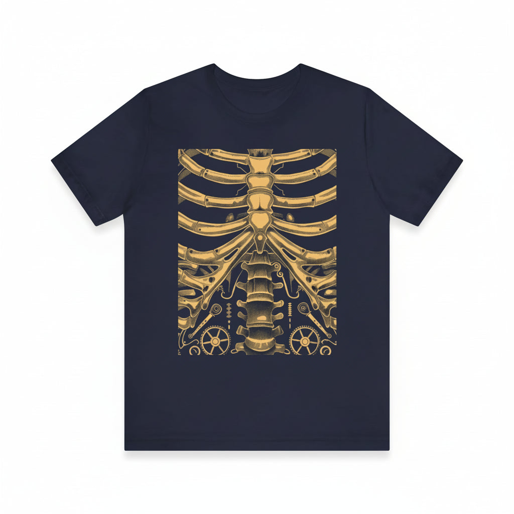 Steampunk Skeleton Gears T-shirt detailed