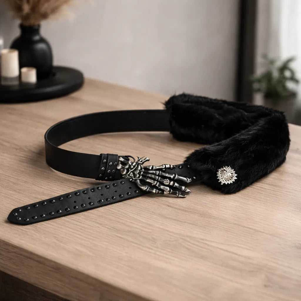 Steampunk Skeleton Hand Belt