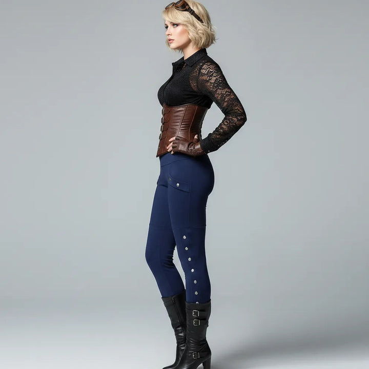 Steampunk Skinny Pants With Rivets