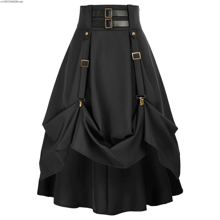 Steampunk Skirt With Straps gothic