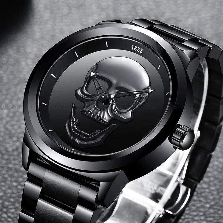 Steampunk Skull 3D Wristwatch dramatic