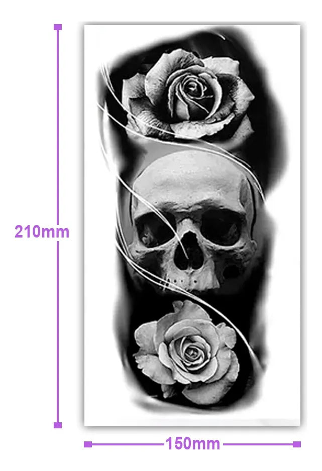 Steampunk Skull And Rose Tattoo fashion