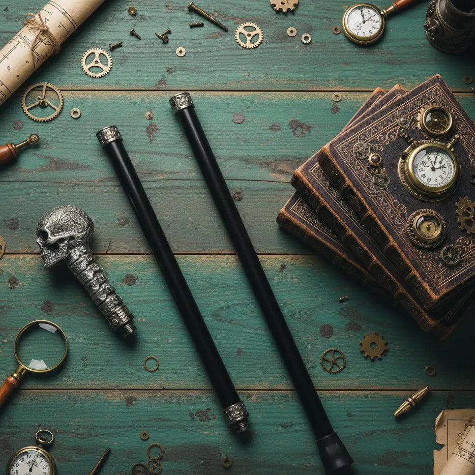 Steampunk Skull Cane