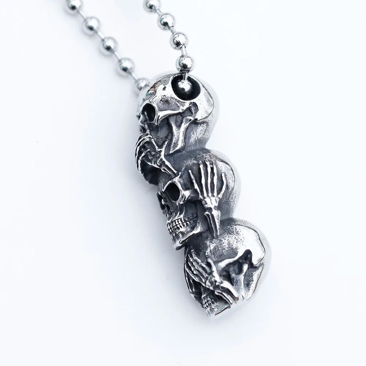 Steampunk Skull Necklace For Men unique
