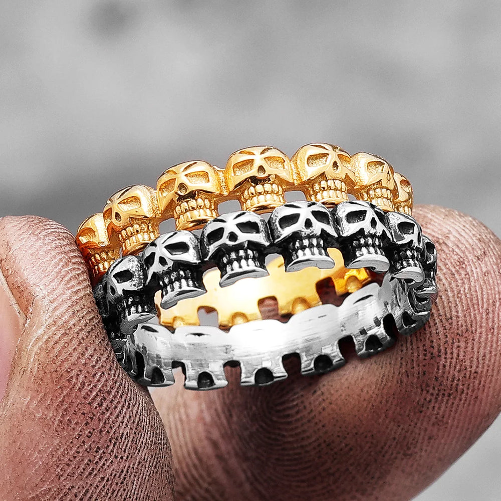 Steampunk Skull Ring edgy