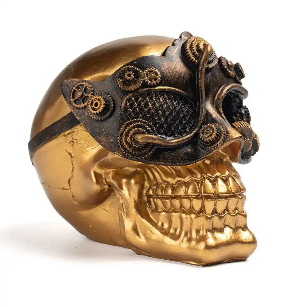 Steampunk Skull Sculpture Style