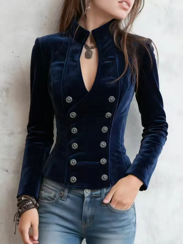 Steampunk Sleeveless Double-Breasted Shirt edgy