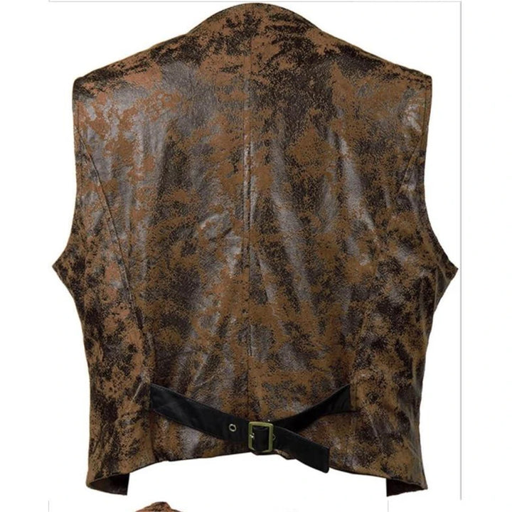 Steampunk Sleeveless Jacket With Rivet Buttons statement
