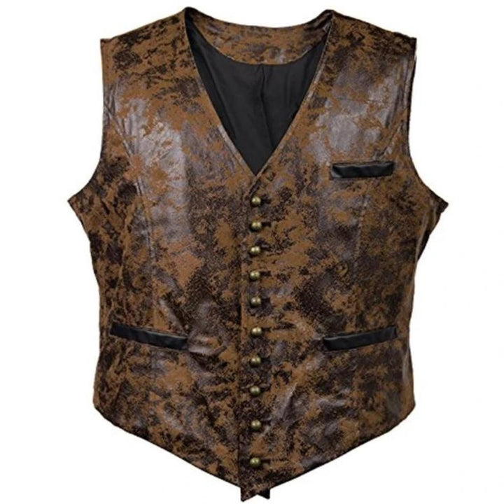 Steampunk Sleeveless Jacket With Rivet Buttons stylish