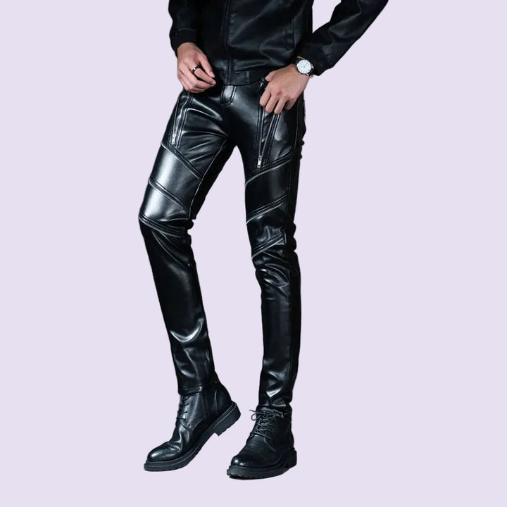 Steampunk Slim Leather Pants