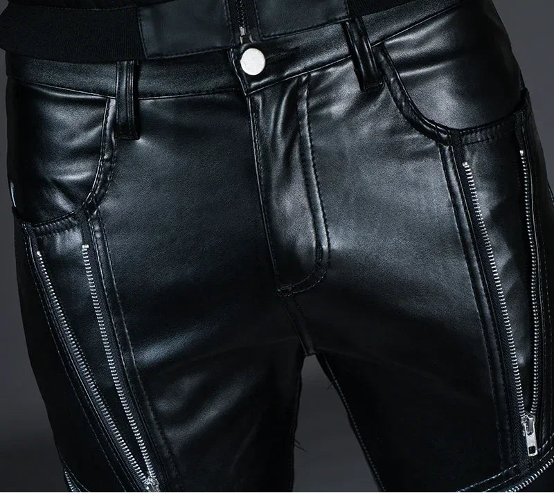 Steampunk Slim Leather Pants – sleek design