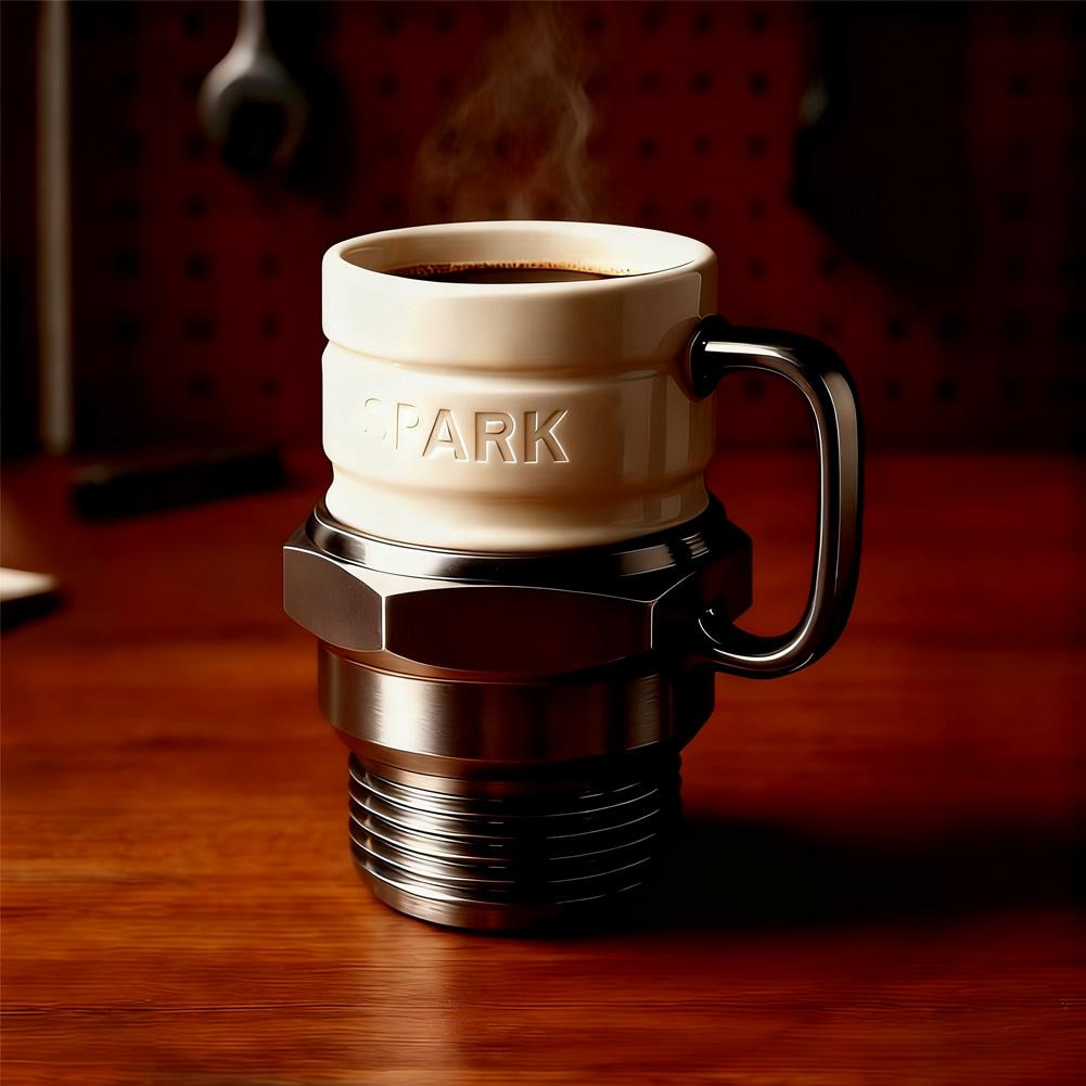 Steampunk Spark Plug Mug