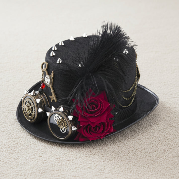 Steampunk Spiked Hat With Goggles