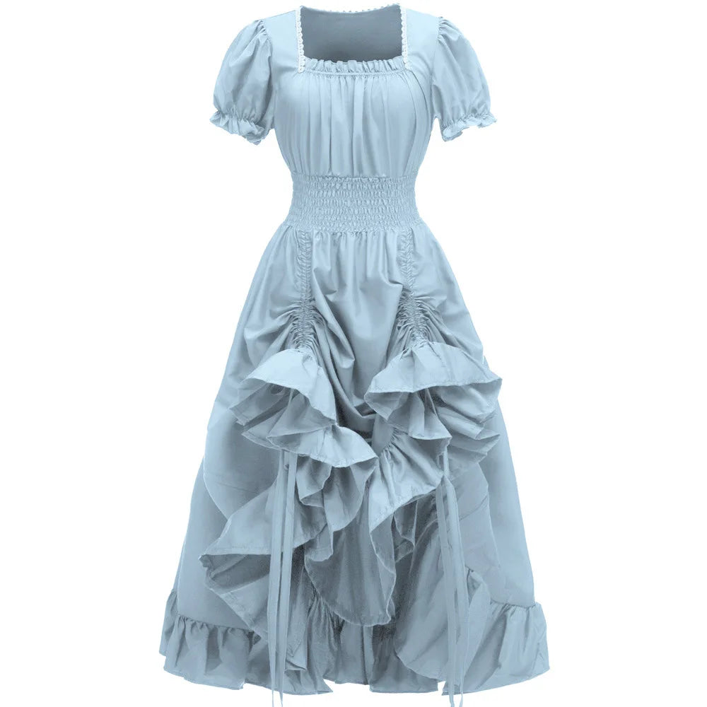 Steampunk Square Neck Dress – premium fabric