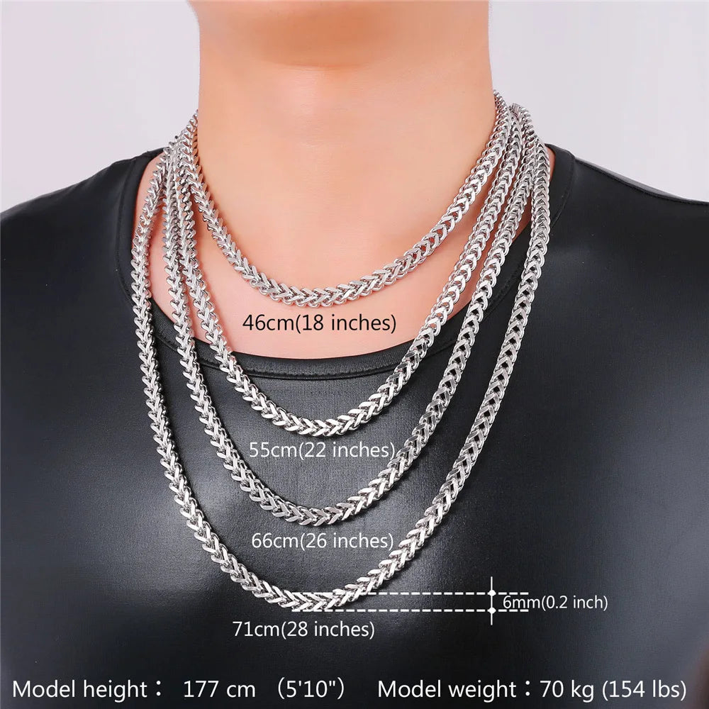 Steampunk Stainless Steel Chain Necklace industrial