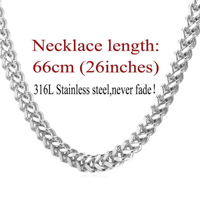 Steampunk Stainless Steel Chain Necklace masculine