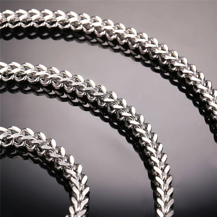 Steampunk Stainless Steel Chain Necklace rugged