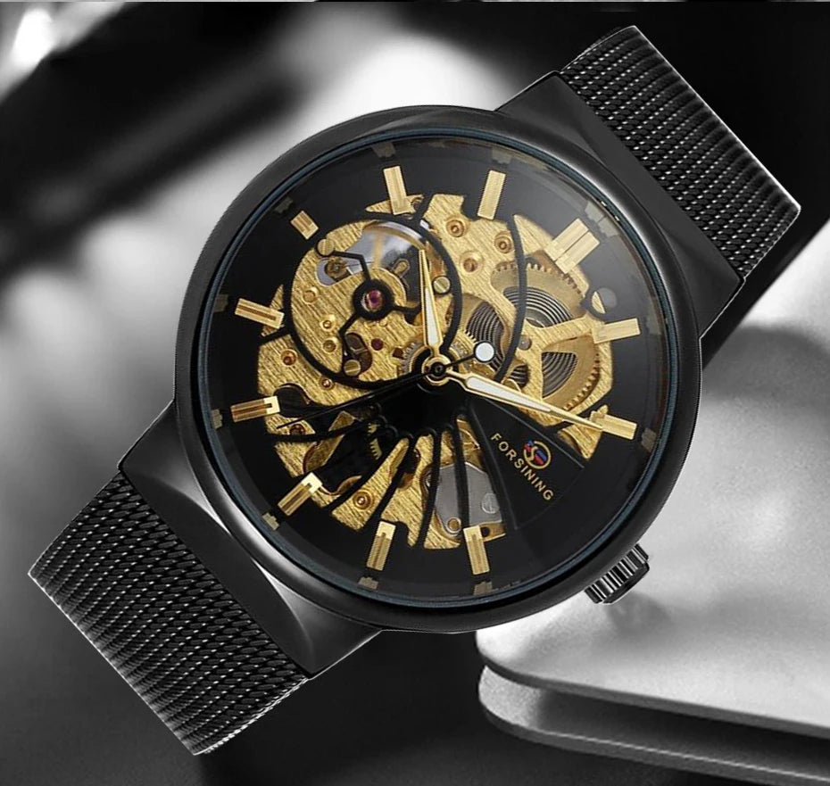 Steampunk Stainless Steel Wristwatch modern