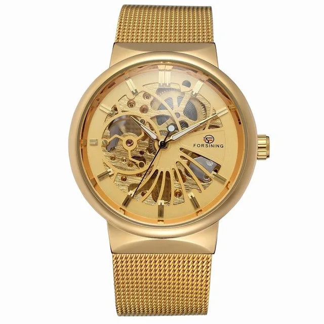 Steampunk Stainless Steel Wristwatch premium