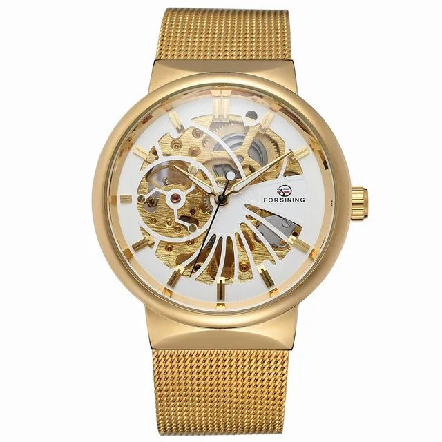 Steampunk Stainless Steel Wristwatch sophisticated