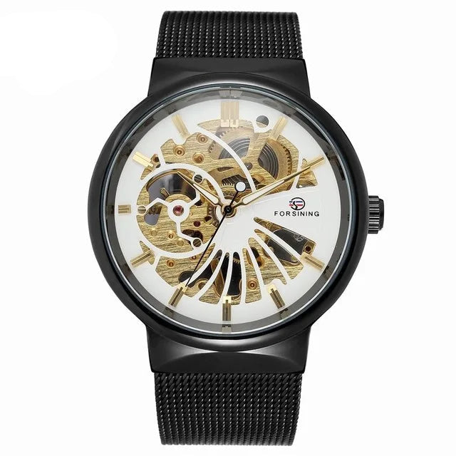 Steampunk Stainless Steel Wristwatch sturdy