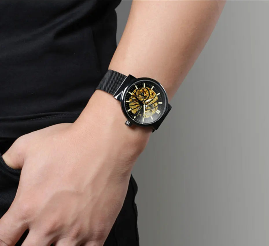 Steampunk Stainless Steel Wristwatch stylish